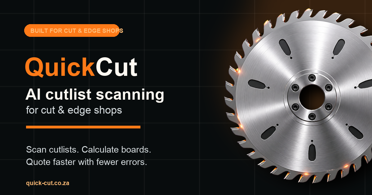 Quickcut QuickCut | AI Cutlist Scanning for Cut & Edge Shops